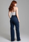 Calça Jeans Sawary Wide Leg - 278046 - Azul - Sawary - Marca Sawary