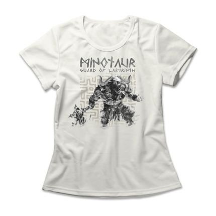 Camiseta Feminina Minotauro - Off White - Marca Studio Geek 