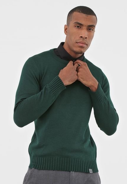 Suéter Colombo Tricot Liso Verde - Marca Colombo