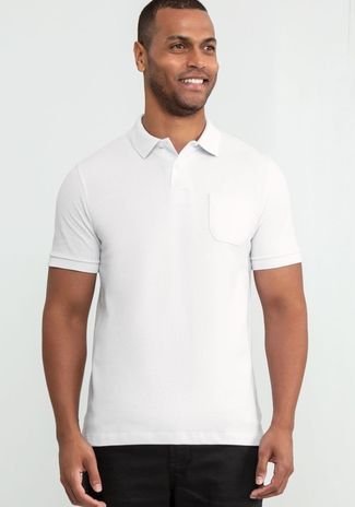 Camisa Polo em Malha Piquet com Bolso Compre Agora Dafiti Brasil