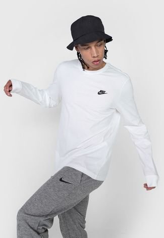Camiseta Nike Sportswear Ls Embrd Branca