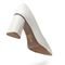 Sapato Feminino Scarpin Salto Triangulo Napa Off White 183100 - Marca Flor da Pele