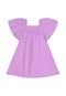 Vestido Infantil em Viscose Sarjada para Menina Quimby Roxo - Marca Quimby