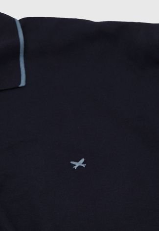 Camisa Polo Hering Reta Logo Azul-Marinho