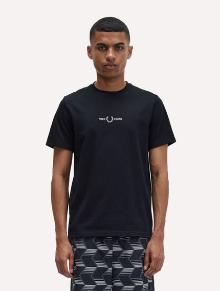 Camiseta Fred Perry Masculina Regular Embroidered Graphic Preta - Marca Fred Perry