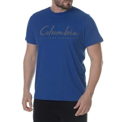 Camiseta Columbia Brushed Brand Azul Masculino - Marca Columbia