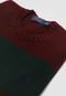 Suéter Polo Ralph Lauren Tricot Listrado Vinho/Verde - Marca Polo Ralph Lauren