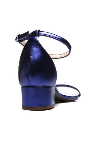 Sandália Moleca Metalizada Azul-Marinho