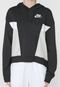 Blusa de Moletom Fechada Nike Sportswear Heritage Hoodie Flc Preto/Cinza - Marca Nike Sportswear