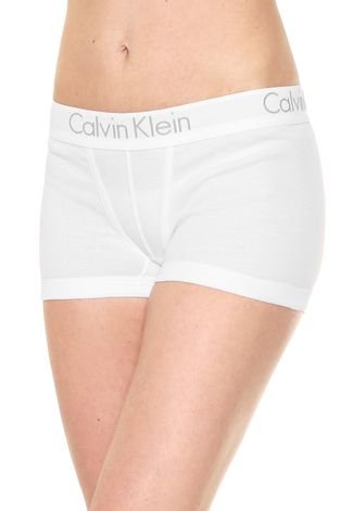Calcinha Calvin Klein Underwear Boyshort My Calvin Branca