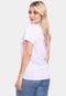 Tshirt Blusa Feminina Lisa Estampada Manga Curta Camiseta Camisa Branco - Marca ADRIBEN