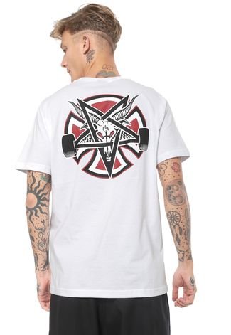 Camiseta Independent Pentagram Cross Branca