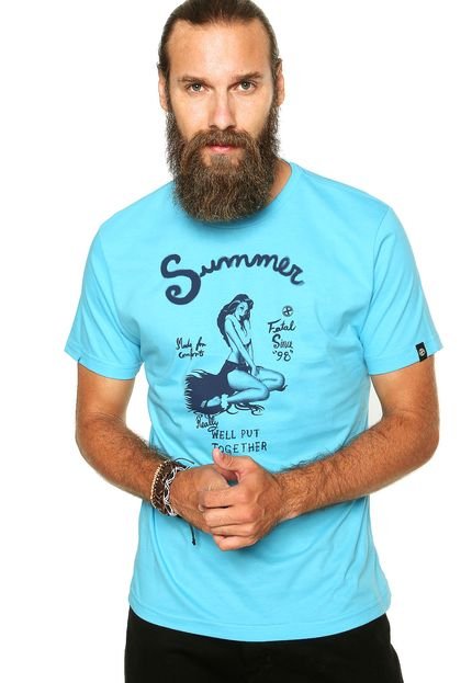 Camiseta Fatal Summer Azul - Marca Fatal Surf