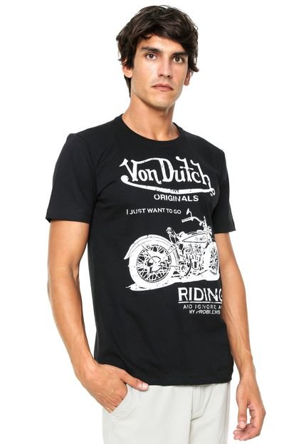 Camiseta Von Dutch Riding Preta - Marca Von Dutch 