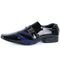 Kit de Sapato Social Envernizado Masculino SapatoFran com Cinto e Carteira Preto e Azul - Marca Sapatofran