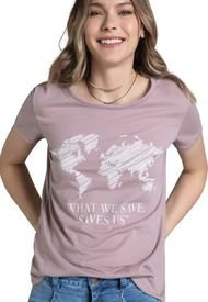 Camiseta Para Mujer Rosado Malva Rutta