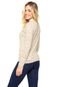 Cardigan Facinelli by MOONCITY Tricot Poás Bege - Marca Mooncity