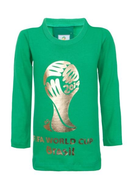 Camiseta Licenciados Copa do Mundo Fifa Ouro Infantil Verde - Marca Licenciados Copa do Mundo