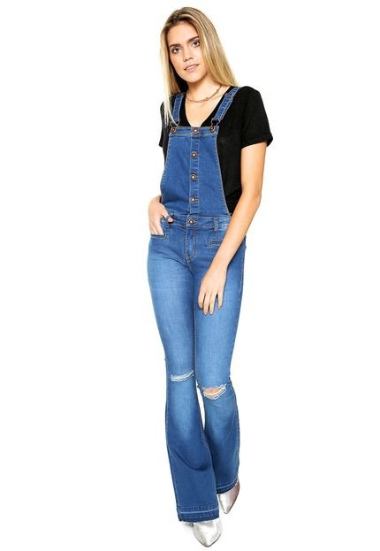 Macacão Jeans Calvin Klein Jeans Bolsos Azul - Marca Calvin Klein Jeans