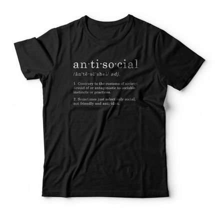 Camiseta Antisocial - Preto - Marca Studio Geek 