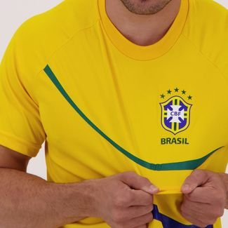 Camisa Brasil CBF Big Waves Amarela - Compre Agora