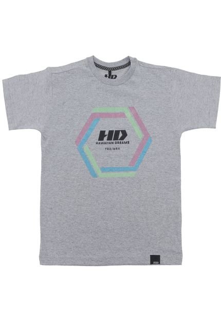 Camiseta HD Menino Estampa Frontal Cinza - Marca HD