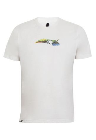 Camiseta Tropical Brasil Estampada Off-White