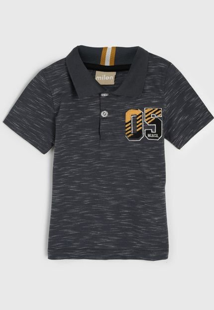 Camisa Polo Milon Infantil Mesclada Cinza - Marca Milon