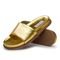 Chinelo Slide Feminino Sandália Mr Try Shoes Rasteira Papete Metálica Dourado - Marca MR TRY SHOES