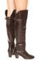 Bota Over The Knee Facinelli by MOONCITY Fivela Marrom - Marca Mooncity