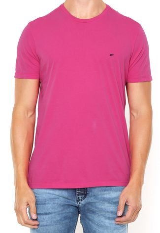 Camiseta Ellus Bordado Rosa