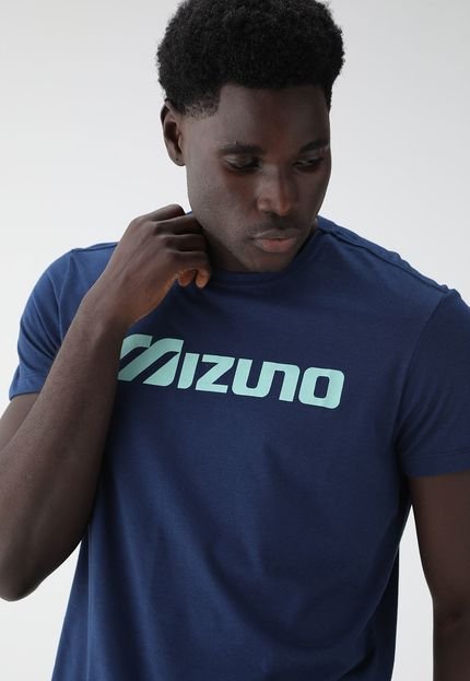 Camiseta Mizuno Logo Azul-Marinho - Marca Mizuno