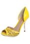 Peep Toe Dumond Frente Vazada Amarelo - Marca Dumond