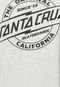 Camiseta Santa Cruz Raglan 3/4 Bolt Baseball Cinza - Marca Santa Cruz