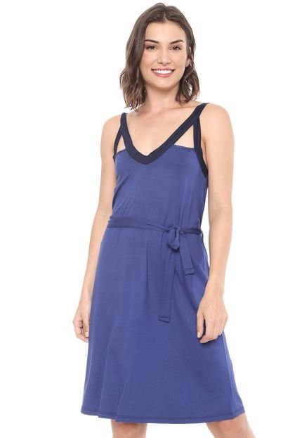 Vestido Malwee Curto Recortes Azul - Marca Malwee