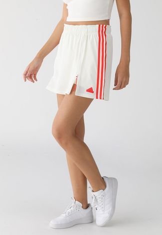 Saia adidas Sportswear Curta com Forro Short Off-White