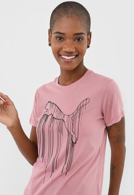 Camiseta Puma Graphic Sleev Rosa - Marca Puma