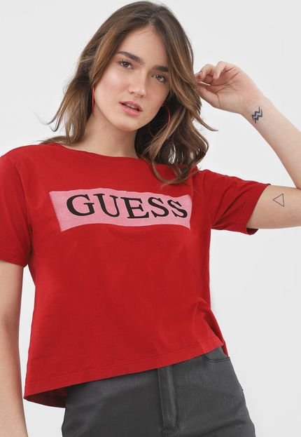 Blusa Guess Logo Vermelha - Marca Guess