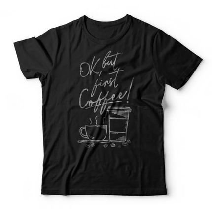 Camiseta First Coffee - Preto - Marca Studio Geek 