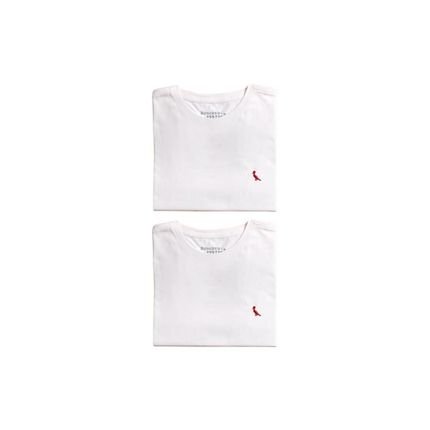 Kit 2 Camisetas Brasa Pica Pau Bordado Reserva Mini Branco - Marca Reserva Mini