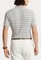 Camisa Polo Polo Ralph Lauren Slim Listrada Cinza - Marca Polo Ralph Lauren