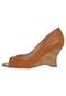 Peep Toe Capodarte Palha Bege - Marca Capodarte