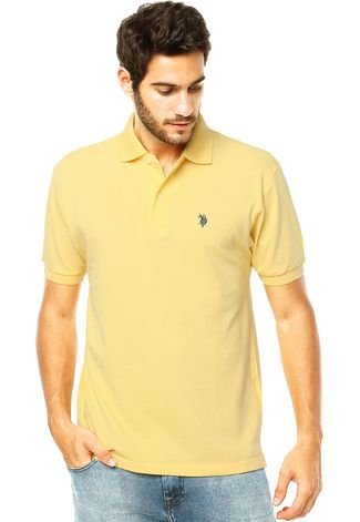 Camisa Polo U.S. Polo Basic Amarela