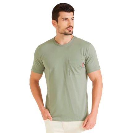 Camiseta Forum New Slim Com Bolso IN23 Verde Masculino - Marca Forum