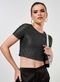 Blusa Cropped De Lurex Brilhosa - Marca Youcom