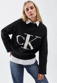 Sweater Calvin Klein Negro - Calce Regular