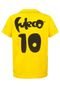 Camiseta Licenciados Copa do Mundo Fuleco 10 Infantil Amarela - Marca Licenciados Copa do Mundo