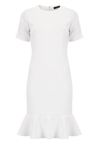 Vestido AMARO Peplum Essential Off-White