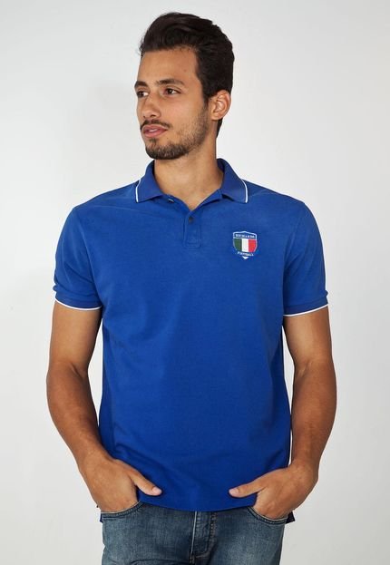 Camisa Polo Richards Escudo Azul - Marca Richards