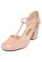 Scarpin Moleca Verniz Cristal Nude - Marca Moleca